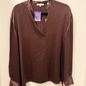 Vince Chocolate Brown Women's Blouse